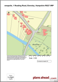 OS MasterMap Colour A2 1:1,250 16ha PDF Location Plan - sample image